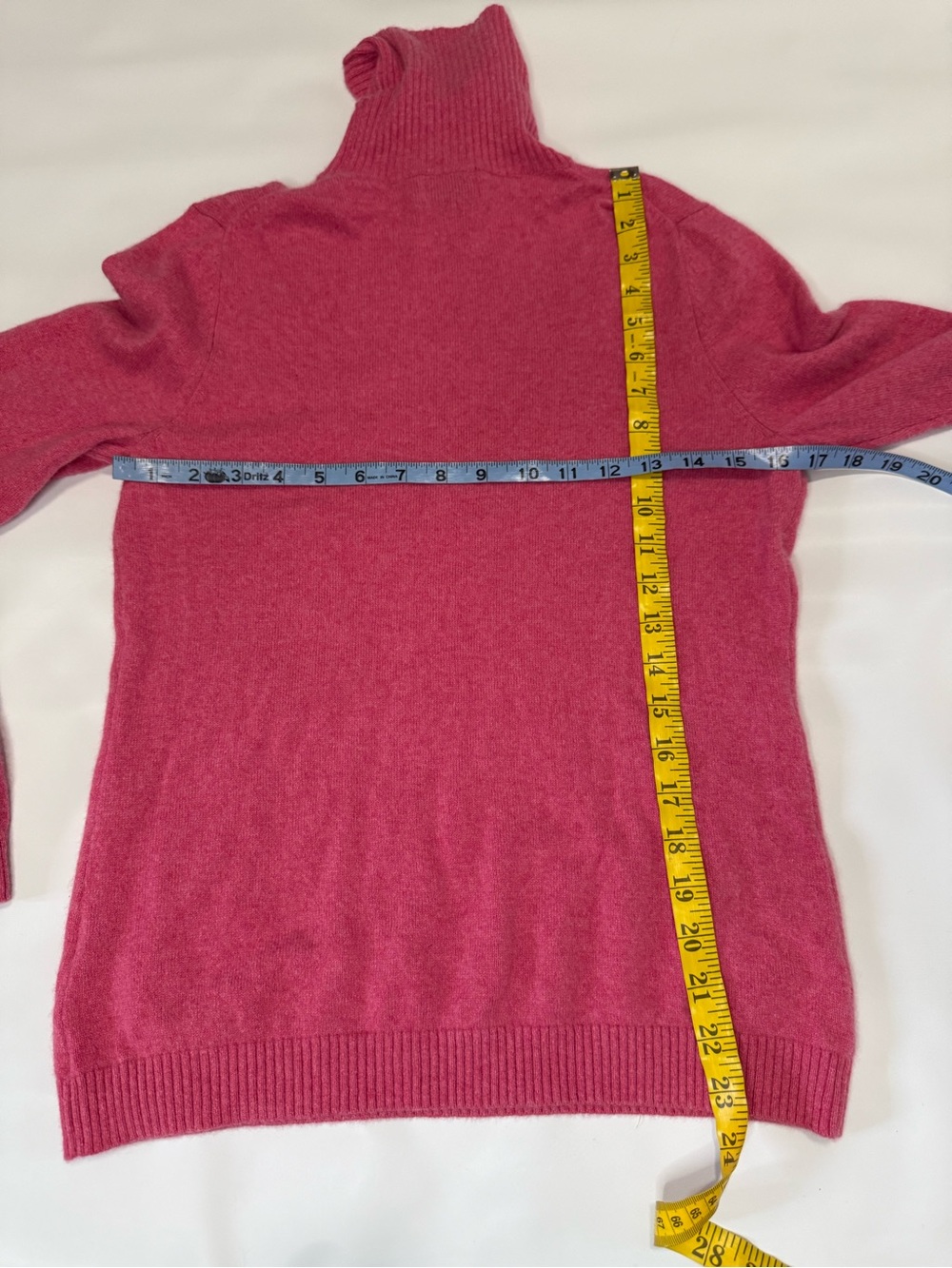 L.L. Bean Rose Pink 100% cashmere Turtleneck Sweater size medium - Picture 7 of 10